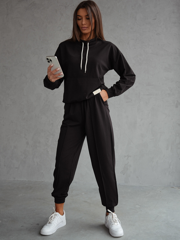 Set trening din două piese pentru femei negru Bolf 82162