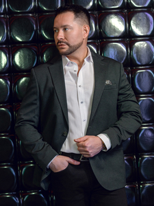 Sacou casual verde pentru bărbați Bolf 24401-1