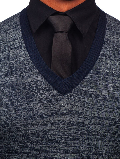 Pulover vestă bleumarin Bolf 8131