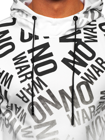 Hanorac negru-alb cu imprimeu Bolf 8B998