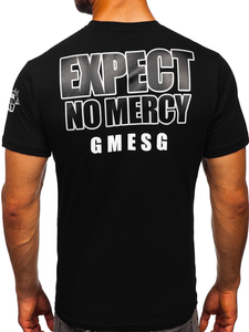 Tricou cu imprimeu negru Bolf 2291