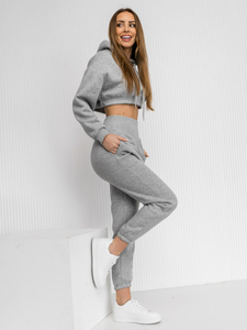 Trening damă oversize gri din două piese Bolf 8C68A1