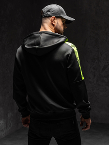 Hanorac  negru cu imprimeu Bolf 27B8120