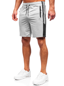 Pantaloni scurți gri de trening pentru bărbați Bolf 68006