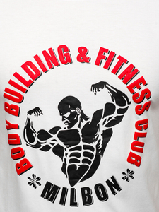 Tricou alb cu imprimeu Bolf Y70015