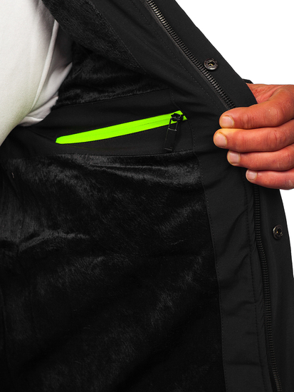 Geacă de iarnă neagră Bolf 22M60