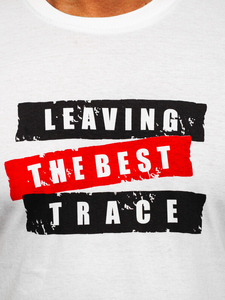 Tricou din bumbac cu imprimeu alb Bolf 14514