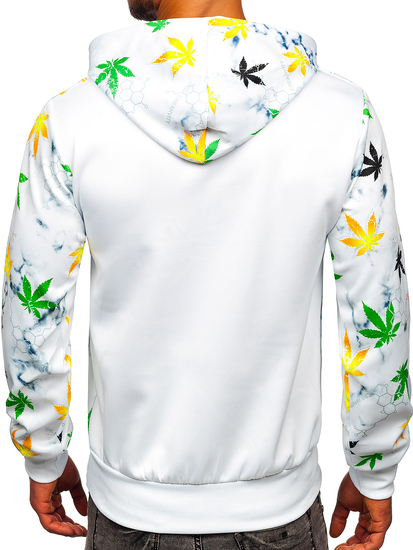 Hanorac alb cu imprimeu Bolf HM351