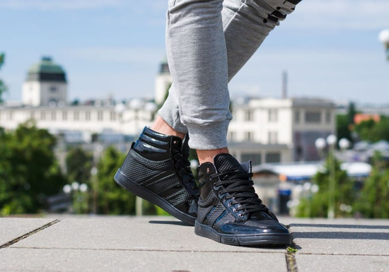 Teniși înalți pentru bărbat negri Bolf 701