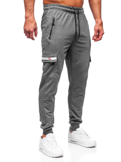 Pantaloni joggers cargo gri-antracit Bolf JX5063