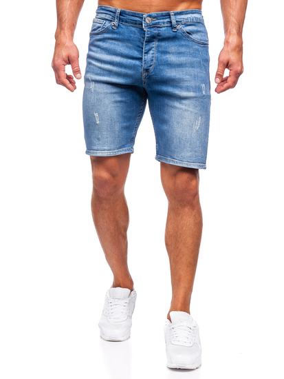 Pantaloni scurți din denim bleumarin Bolf 0466