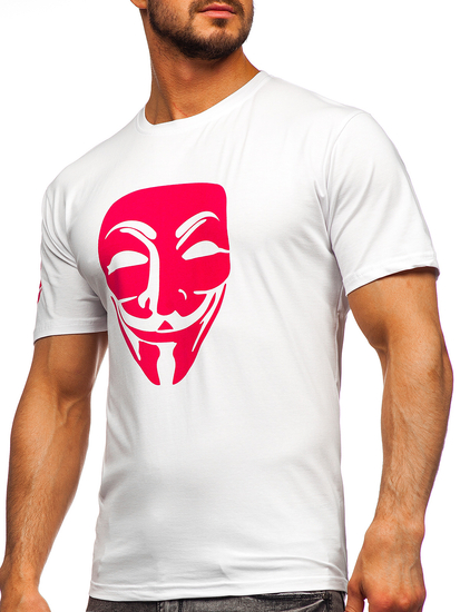 Tricou alb cu imprimeu Bolf 192367