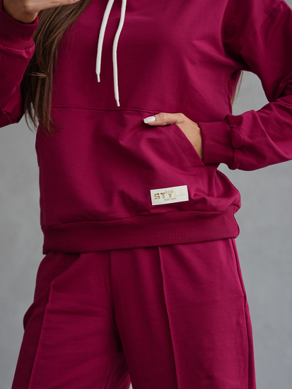 Set trening din două piese pentru femei vișiniu Bolf 82162