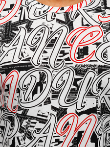 Tricou alb cu imprimeu Bolf 14906