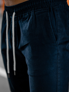 Pantaloni joggers bleumarin-închis Bolf 1145