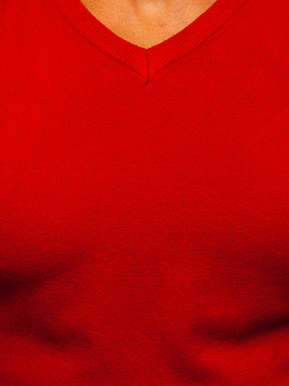 Pulover cu decolteu roșu bărbați Bolf YY03