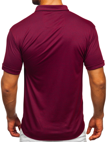 Cămașă cu mâneca scurtă bordo Bolf 2005