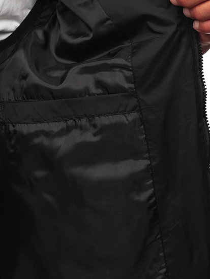 Vestă neagră matlasată pentru bărbați Bolf 31M5067