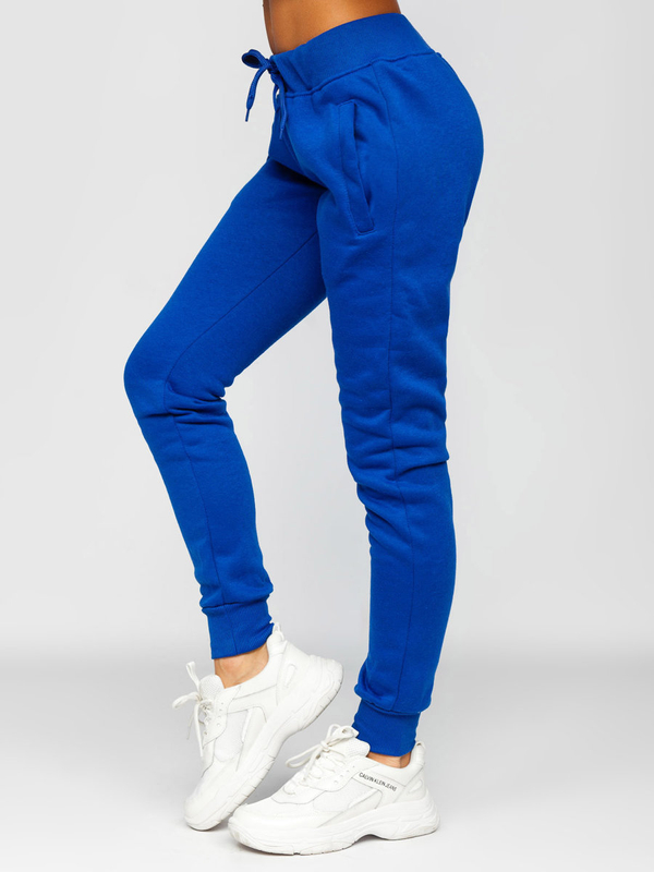 Pantaloni de trening dame albastru-cobalt Bolf CK-01