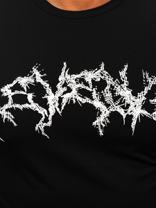 Tricou negru cu imprimeu Bolf MT3027