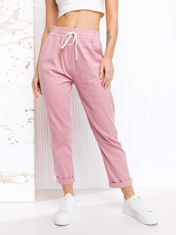 Pantaloni albi dame Bolf W7832