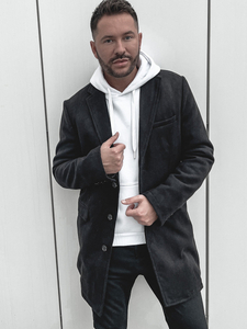 Palton de iarnă bărbați negru Bolf 1047B