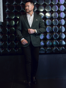 Sacou casual verde pentru bărbați Bolf 24401-1