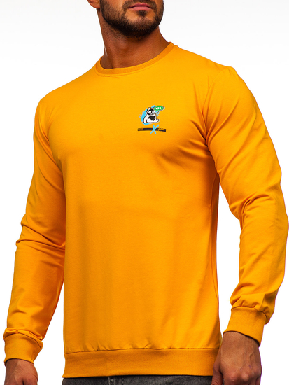 Bluză portocaliu cu imprimeu Bolf 8744