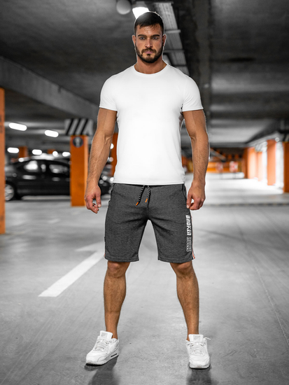 Pantaloni scurți de training portocaliu-negru Bolf Q3884