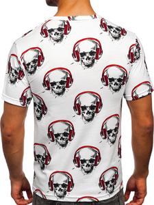 Tricou cu imprimeu alb Bolf 14919