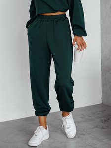 Set hanorac cu glugă pentru femei roz sticlă Bolf 525