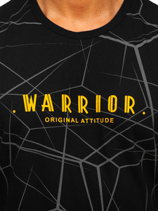 Maiou negru tank top cu imprimeu Bolf 14813