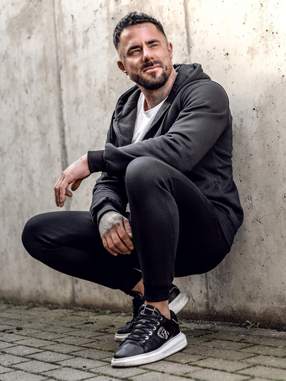 Hanorac negru Bolf 2008A