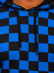 Hanorac albastru cu imprimeu Bolf 141028