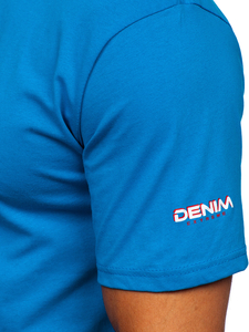 Tricou din bumbac albastru-aprins Bolf 14731