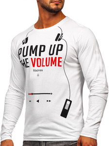 Bluză cu imprimeu alb Bolf 12119