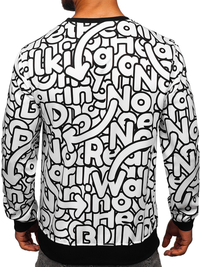 Bluză negru-alb cu imprimeu Bolf 8B1137