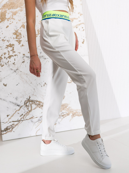Pantaloni de trening albi de damă de la Bolf H1007A1