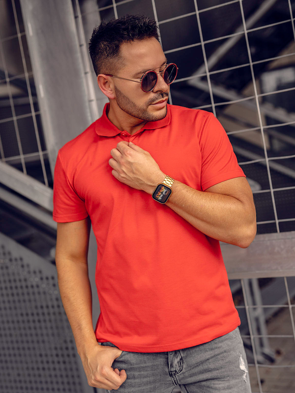 Tricou roșu polo Bolf 8T80A