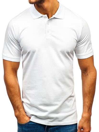 Tricou polo bărbați alb Bolf 9025