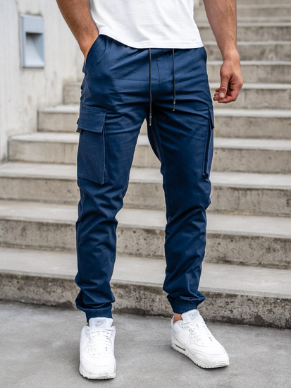 Pantaloni cargo bleumarin bărbați Bolf 701