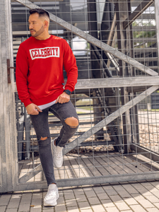 Bluză cu imprimeu roșu Bolf 11115A