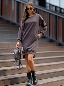 Rochie unt ciocolată Bolf 524