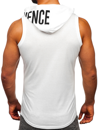 Maieu alb cu imprimeu Bolf B2537