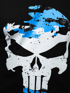 Tricou negru bărbătesc cu imprimeu Bolf 2098