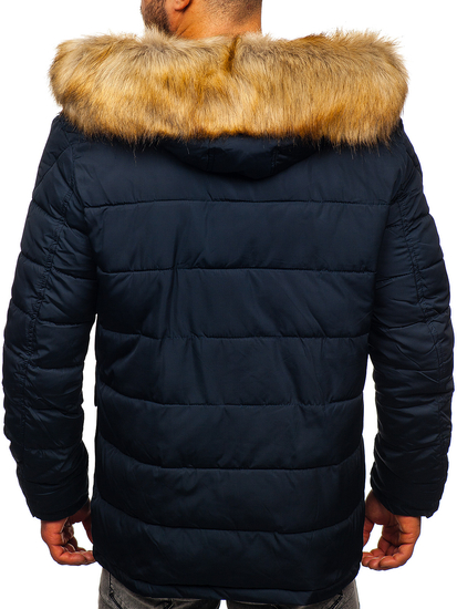 Geacă de iarnă parka alaska bleumarin Bolf JK361