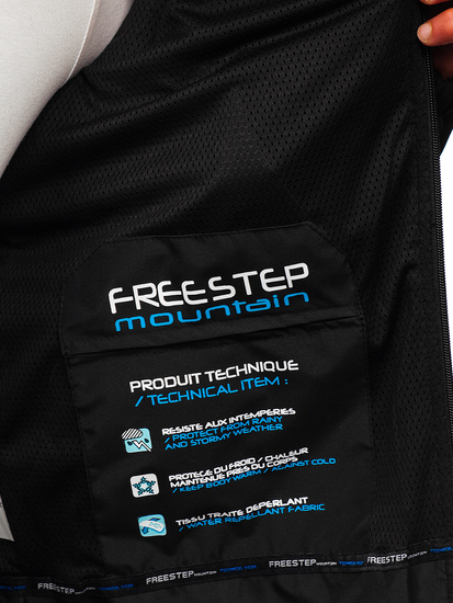 Geacă softshell neagră-albastră Bolf WX062