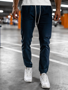 Pantaloni joggers bleumarin-închis Bolf 1145