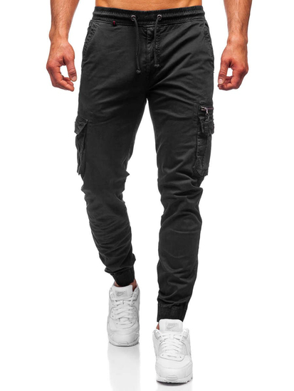 Pantaloni cargo negri bărbați Bolf CT6702