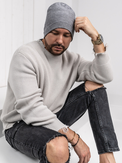 Pălărie gri de iarnă pentru bărbați Bolf 387061